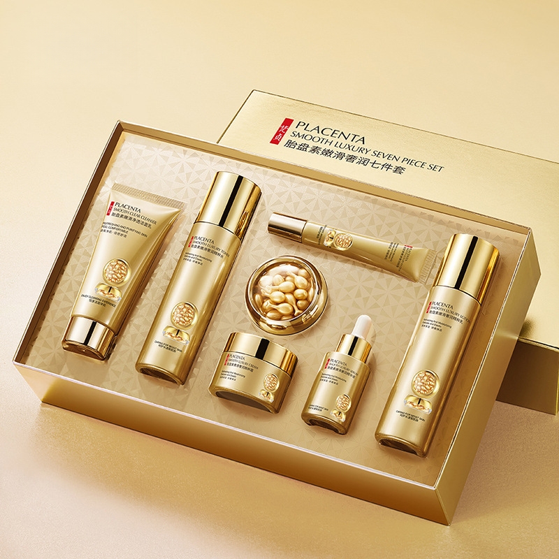 Luxury Skincare Kit - Placenta Skin Care Seven-Piece Set, Rich