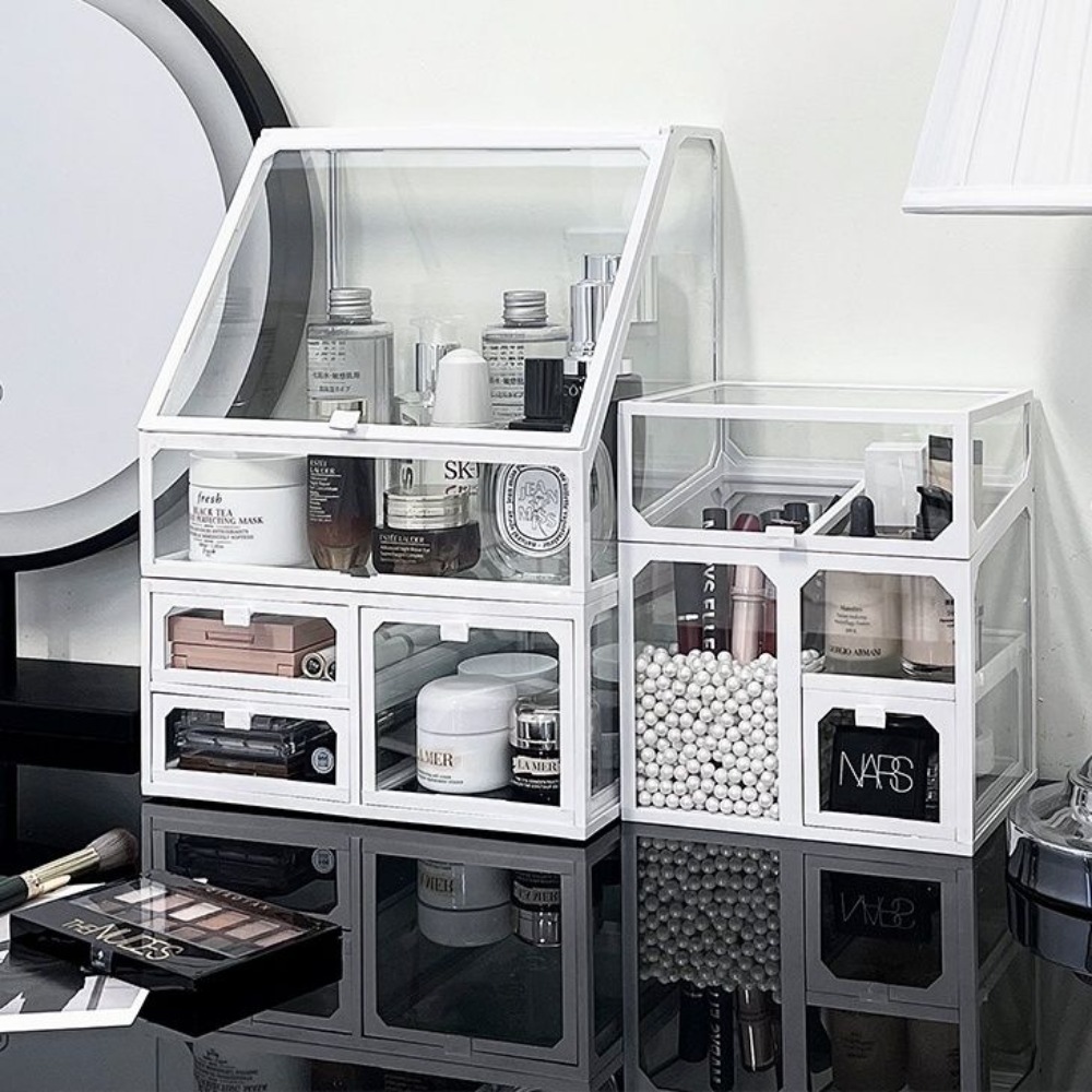 Luxury High End Skincare - Glass Cosmetics Storage Box Luxury High-end
