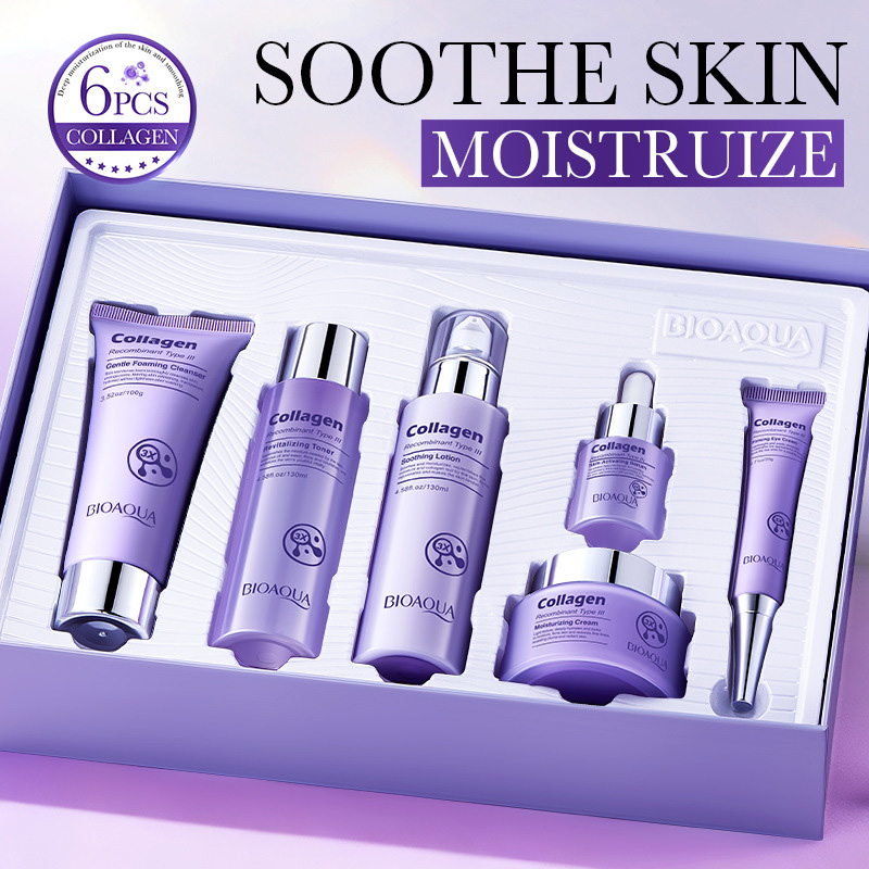 Luxury Skincare Kit - Anti-Wrinkle Skincare Six-Piece Set Collagen Anti-Aging