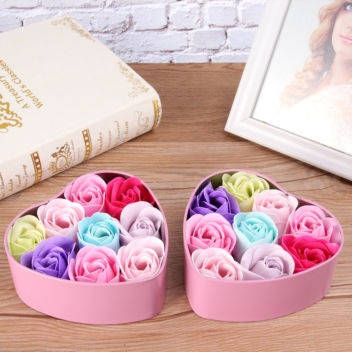 Rose Soap Flower Soap Set in E - Luxury Rose Skincare ulasan dan harga
