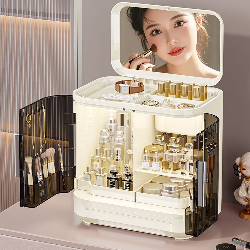 Cosmetics storage box, mirror, - Luxury High End Skincare ulasan dan harga
