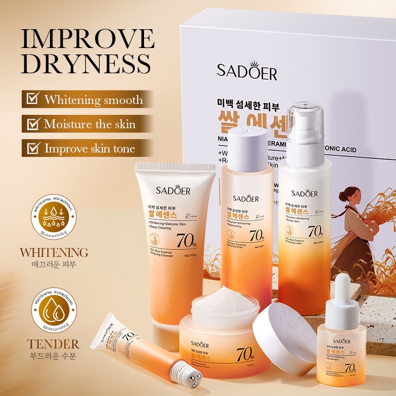 70% Rice Moisturizing Anti-Wri - Luxury Skincare Kit ulasan dan harga