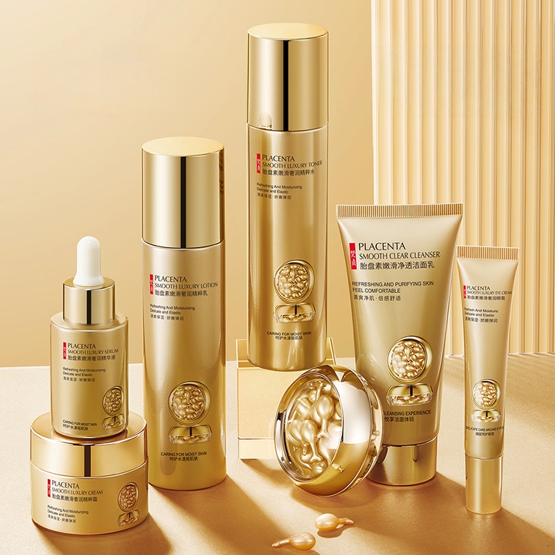 Placenta Skin Care Seven-Piece - Luxury Skincare Kit ulasan dan harga