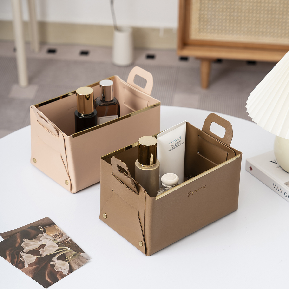 Light luxury leather storage b - Luxury Skincare Box ulasan dan harga