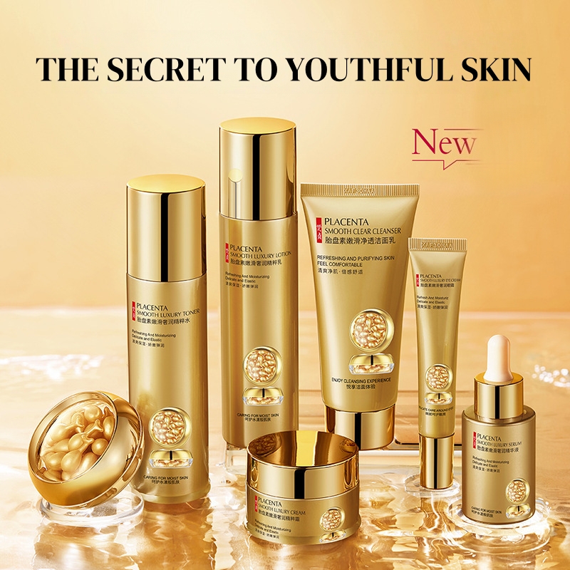 Placenta Skin Care Seven-Piece - Luxury Skincare Kit ulasan dan harga