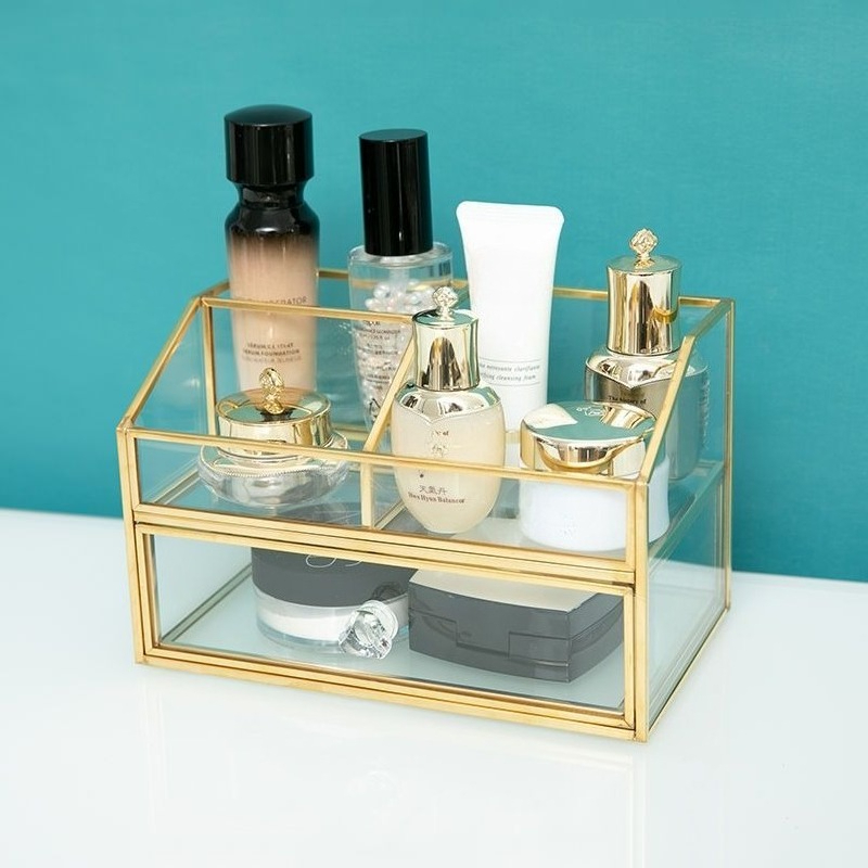 Nordic Light Luxury Glass Cosm - Luxury Skincare Box ulasan dan harga