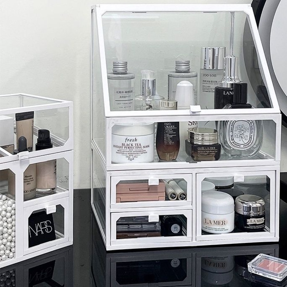 Glass Cosmetics Storage Box Lu - Luxury High End Skincare ulasan dan harga