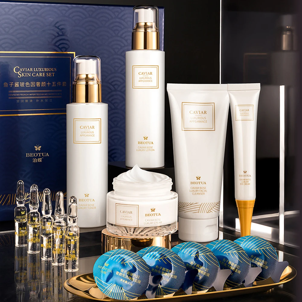 15PCS Caviar Skin Care Set Fac - Luxury Skincare Kit ulasan dan harga