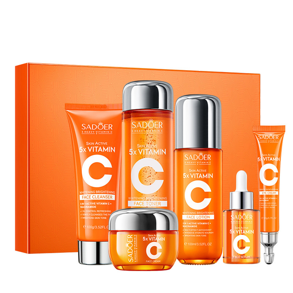 Vitamin C Skincare 6-Piece Gif - Luxury Skincare Kit ulasan dan harga