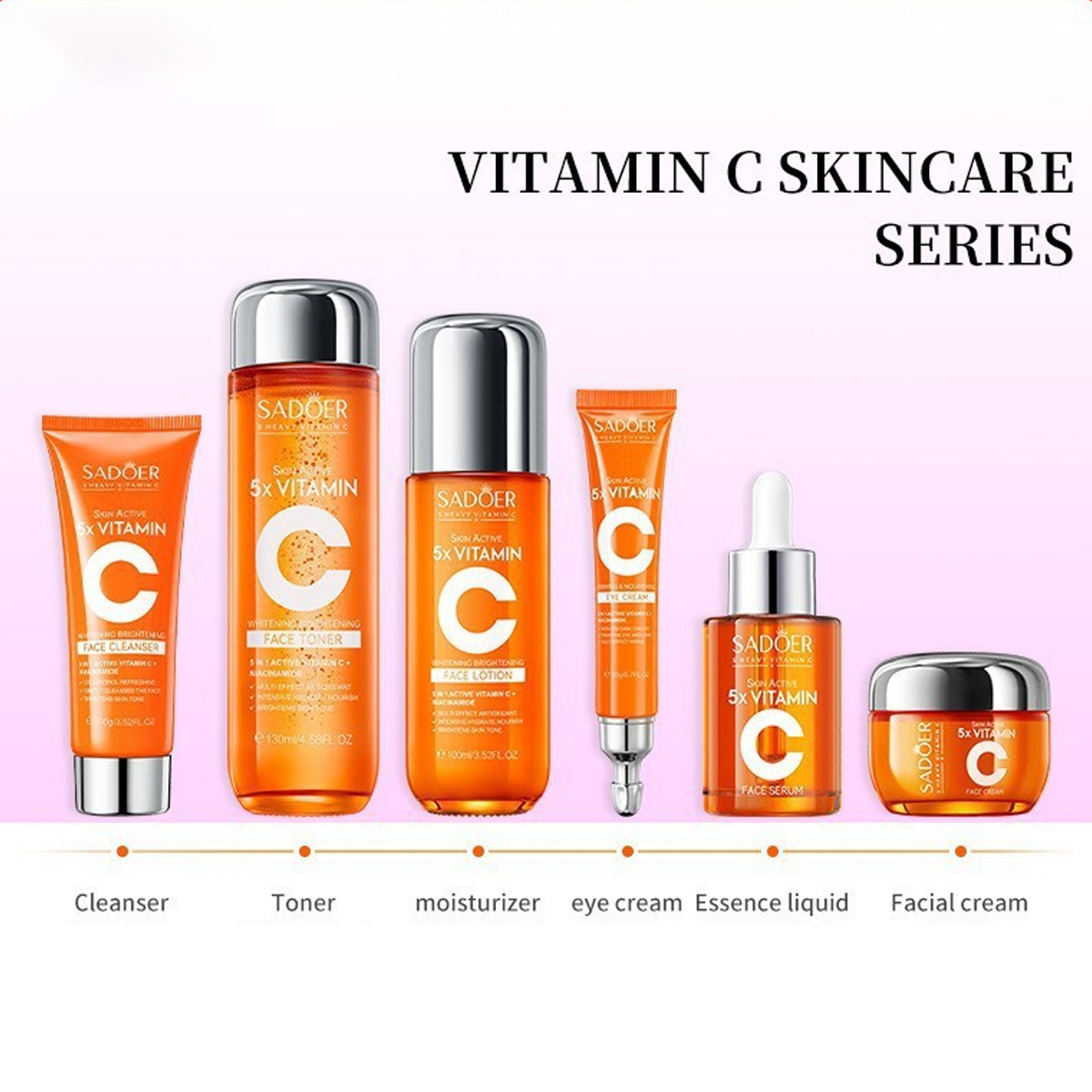 Vitamin C Skincare 6-Piece Gif - Luxury Skincare Kit ulasan dan harga